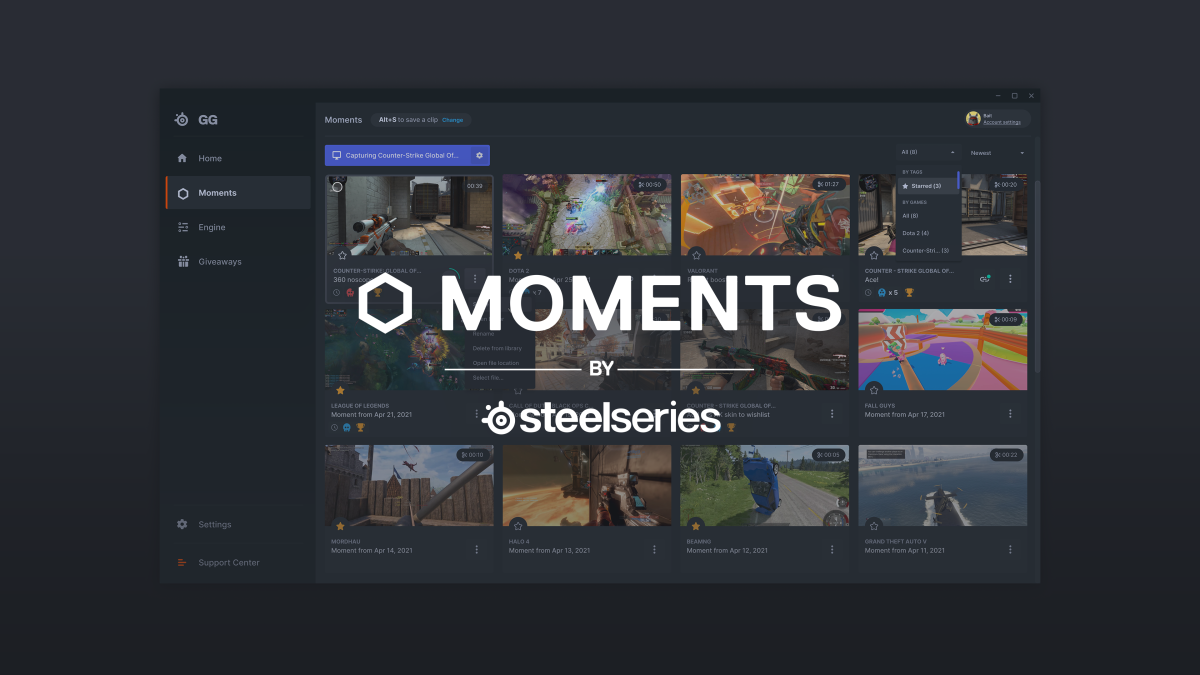 SteelSeries Moments is free game capture software - 9to5Toys